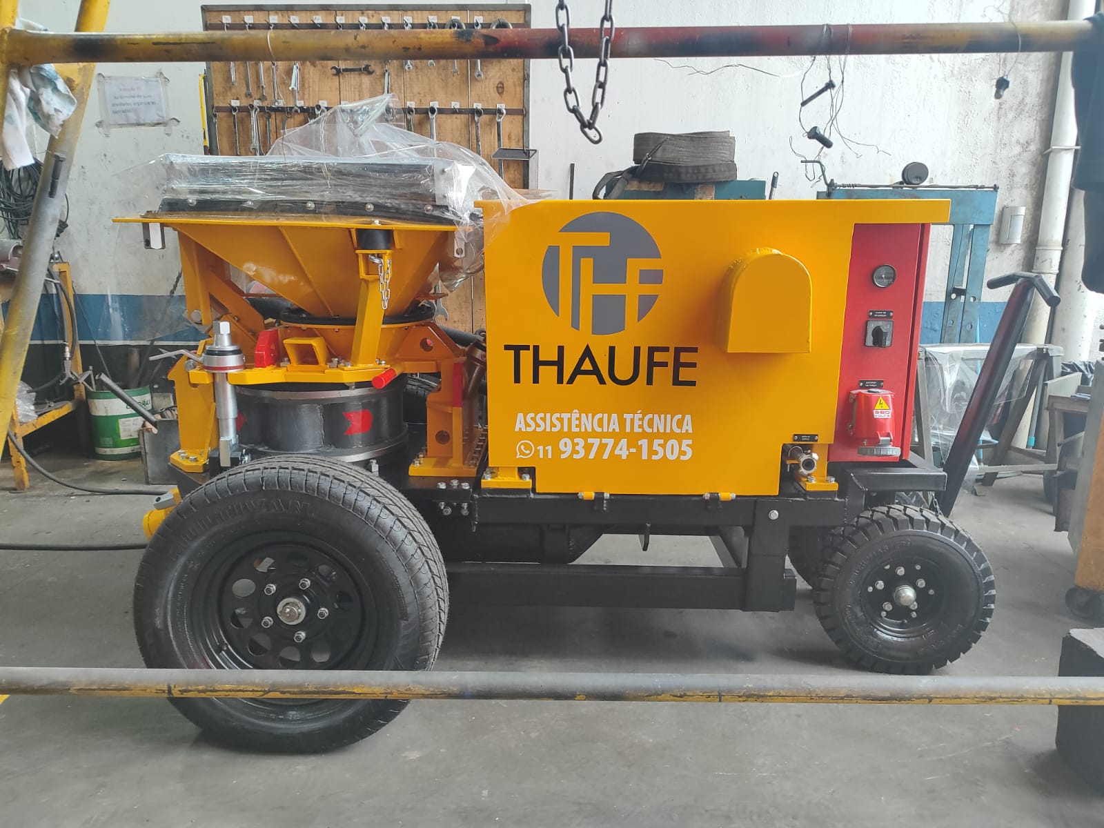 Locação de equipamentos para concreto projetado
